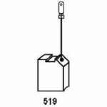 JEU DE 2 CHARBONS 6.3 X 8 X 15  POUR FLEX