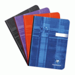 LOT DE 5 - CARNET BROCHURE DOS TOILÉ A5 96 FEUILLES LIGNÉES COULEUR ALÉATOIRE - ASSORTIS