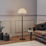 ROTHFELS LAURENA LAMPADAIRE LED VERRE, NOIR