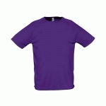 TEE-SHIRT PERSONNALISABLE UNI TECHNIC PES ADULTE VIOLET