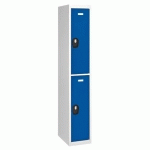 VESTIAIRE COLONNE 2 CASES - ELÉMENT DÉPART GRIS-BLEU