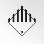 LOT DE 5 - PLAQUE DE TRANSPORT ADR 9 - MATIÈRES ET OBJETS DANGEREUX - NORME ADR - 100 X 100 MM - PLAQUE MAGNÉTIQUE