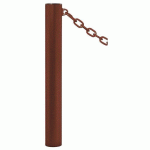 POTELET PROVINCE Ø114 MM CHAINES 1 ANNEAU INOX ASPECT CORTEN - PROCITY