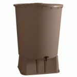 RÉCUPÉRATEUR D'EAU ROND 350 L MARRON AVEC OU SANS SUPPORT