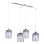 ALFA SUSPENSION RONA, QUATRE LAMPES, GRIS FUMÉE