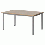 TABLE MALIBU 120X80 T3 4P STRA ALAISÉ ACACIA/GRIS 9006