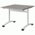 TABLE MALIBU 80X80 T4 DL STRA ABS BÉTON F186/BLC 9016