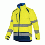 VESTE SOFTSHELL HAUTE VISIBILITÉ COUPE VENT ET DÉPERLANTE LONG LIFE - JAUNE L T2S