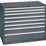 ARMOIRE 8 TIROIRS SÉRIE 78.830-CAPACITÉ 75KG-NOIR - LISTA