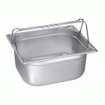 BAC GN BLANCO EN ACIER INOXYDABLE GN 2/3-100 AVEC POIGNÉES ÉTRIER - 100 MM, CAPACITÉ : 8,5 LITRES