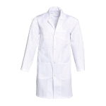 BLOUSE HOMME MANCHES LONGUES POLYCOTON BLANC, TAILLE 52 / 54