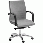 FAUTEUIL DE DIRECTION BAS DAMA - REVÊTEMENT CUIR - BORDEAUX - QUADRIFOGLIO