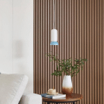 LINDBY SUSPENSION KERIMI, CRÈME/BLEU, 1 LAMPE
