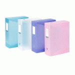 LOT DE 4 - BOÎTE DE CLASSEMENT CLASS DOC - A4 - DOS 10 CM - POLYPROPYLÈNE PROPYSOFT VIQUEL - COLORIS ASSORTIS