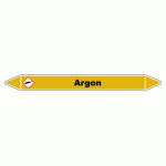 LOT DE 5 - MARQUEUR DE TUYAUTERIE - ARGON - NFX 08-105 - VINYLE LAMINÉ 450 X 52 MM