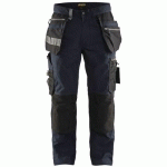PANTALON DE TRAVAIL ARTISAN STRETCH MARINE FONCÉ/NOIR TAILLE 54 - BLAKLADER