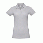 POLO PERSONNALISABLE FEMME PRIME EN POLYESTER GRIS PUR