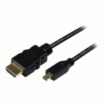 STARTECH.COM CÂBLE HDMI HAUTE VITESSE AVEC ETHERNET 0,5 M - HDMI VERS HDMI MICRO - M/M - CÂBLE HDMI AVEC ETHERNET - 50 CM