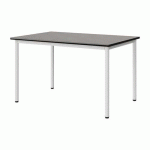 TABLE MALIBU 120X80 T5 4P STRA ANTIB BÉT F186/NOIR BLC 9016