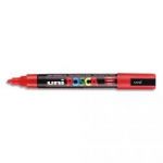 UNIBALL MARQUEUR PEINTURE ENCRE ROUGE À PIGMENTATION ET BASE EAU POINTE MOYENNE OGIVE UNI POSCA