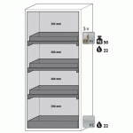 ARMOIRE SÉCURITÉ S-PHOENIX-90 S90.196.090.FWAS GRIS CLAIR - ASECOS