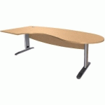 BUREAU CONVIVIAL PIED MÉTAL À GAUCHE T.1316 - MANUTAN EXPERT
