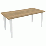 BUREAU EVIDENCE L.140 X P.80 CM CHÊNE NATUREL PIED BLANC - VINCO