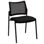 CHAISE VISITEUR BILBAO MAILLE FILET/ TISSU NOIR