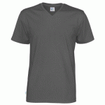 COTTOVER T-SHIRT MANCHES COURTES COL V HOMME - CERTIFIÉ GOTS ANTHRACITE - TAILLE L