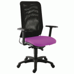 FAUTEUIL DE BUREAU DIAZ CONTACT SYNCHRONE PIÈTEMENT NOIR ASSISE COLORIS MAGENTA - MANUTAN COLLECTIVITÉS