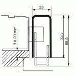 GÂCHE EN APPLIQUE À RECOUVREMENT RÉGLABLE 9 À 20MM POUR CARÉNÉES EXCLUSIVE GAUCHE MARRON - VACHETTE - 14779000