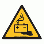 PANNEAU DANGER - CHARGE EN COURS DE LA BATTERIE - W026 PVC 2 MM 315 MM
