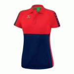 POLO FEMME - ERIMA - SIX WINGS NAVY/ROUGE