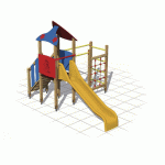 STRUCTURE DE JEU LA TOURELLE 2/8 ANS FIXATION PLATINES - MANUTAN COLLECTIVITÉS