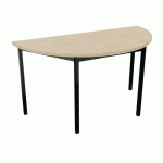 TABLE DE RÉUNION DEMI-LUNE TREFF 140 X 70 CHÊNE DE FIL/ NOIR