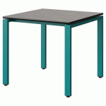 TABLE MALIBU 80X80 T5 SOUDÉ STR BÉTON F186/NOIR BLEU 5018