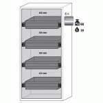 ARMOIRE SÉCURITÉ S-CLASSIC-90 S90.196.090.WDAS JAUNE