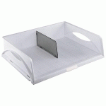 LOT DE 6 - CORBEILLE À COURRIER LEITZ MAXI FORMAT MAXI SORTY GRISE