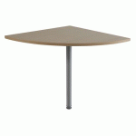 DUETTO ANGLE 90° + PIED DE RENFORT 80 X 80 CM CHÊNE CLAIR/ALU - BURONOMIC