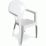 FAUTEUIL JARDIN EMPILABLE BLANC DAMA - EZPELETA