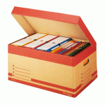 LOT DE 25 - CAISSE ARCHIVES CARTON BRUNEAU - H 27 X L 55 X P 36 CM - HAUTE RÉSISTANCE