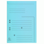 LOT DE 5 - PAQUET DE 25 CHEMISES 2 RABATS SUPER 210 CONTACT - 24 X 32 CM - BLEU CLAIR