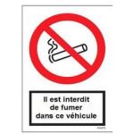 PANNEAU EN PVC INTERDICTION DE FUMER IF-AUTO