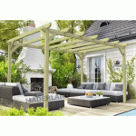 PERGOLA EN BOIS MASSIF CAMBADOS 6X4,2 M MADERLAND