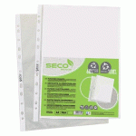 POCHETTES PERFORÉES SECO A4 POLYPROPYLÈNE GRAINÉE 5/100E - SACHET DE 50