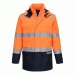 PORTWEST FR605 VESTE DE PLUIE BIZFLAME HV ORANGE/MARINE - TAILLE L