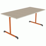 TABLE BANDANA 160X80 T5 DL STR POLY. ÉRABLE G. BEIGE/PAPAYE - MOBIDECOR