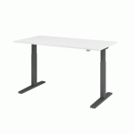 BUREAU ÉLECTRIQUE SÉRIE XMKA 160CM BLANC/ANTHRA - HAMMERBACHER