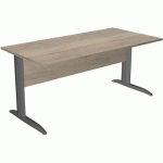 BUREAU PIEDS L MÉTAL FAST 160CM CHÊNE CANADIEN ANTHRACITE