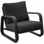 FAUTEUIL LOUNGE ANTONINO - GRAPHITE COUSSIN GRIS - PROLOISIRS